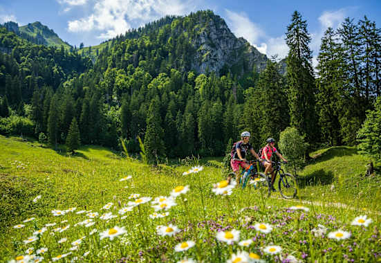 Mit den Mountainbike die Chiemgauer Alpen erkunden.