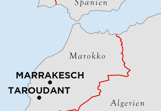 Karte Marokko