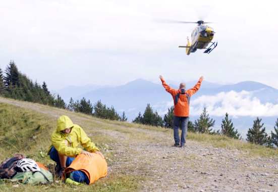Notfall Mountainbike-Unfall am Berg