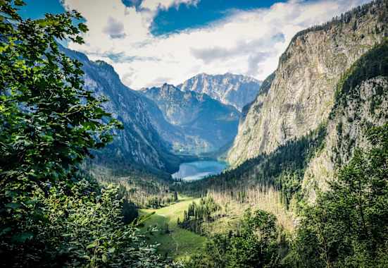 Obersee und Königssee im Nationalpark Berchtesgaden.