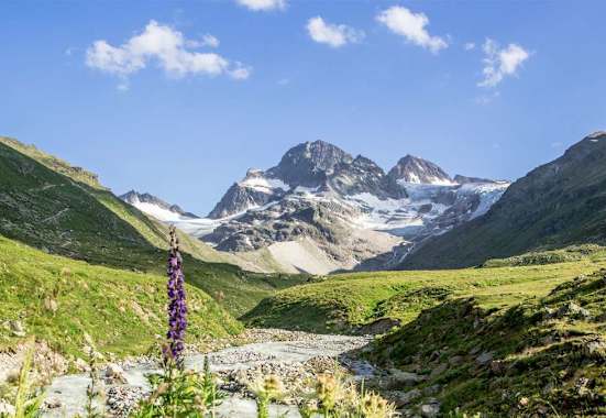 Der höchste Berg Vorarlbergs, der Piz Buin Grond (3.312 m)