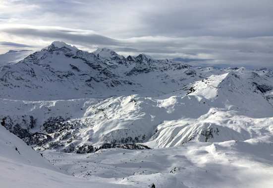 Blick vom Piz Ursera zur Diavolezza