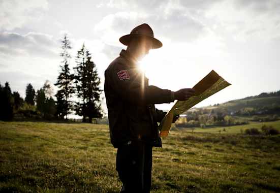 Ranger des Landesbetrieb Wald und Holz NRW am Rothaarsteig