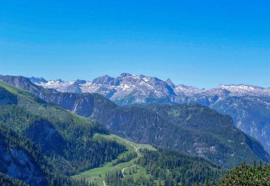 Blick vom Kamm am Jenner zum Steinernen Meer