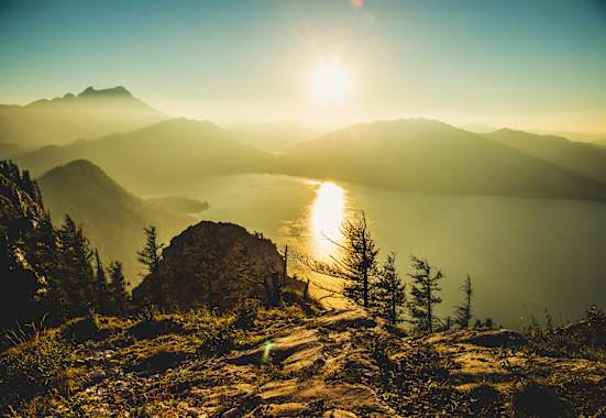 Angekommen am Gipfel - der Ausblick vom Schoberstein