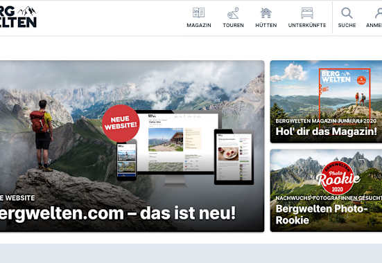 Bergwelten.com neue Webseite