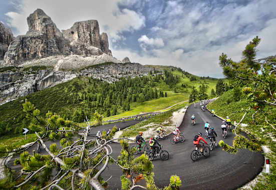 Sellaronda Bike Day in den Dolomiten