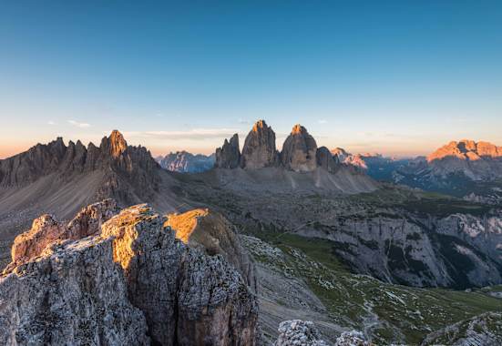 Blick vom Toblinger Knoten auf die Sextner Dolomiten