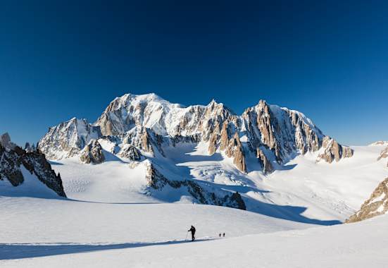 Skitourengeher im Vallee Blanche