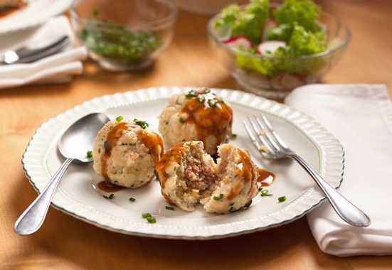 Gefüllte Knödel vom Waxriegelhaus in der Steiermark