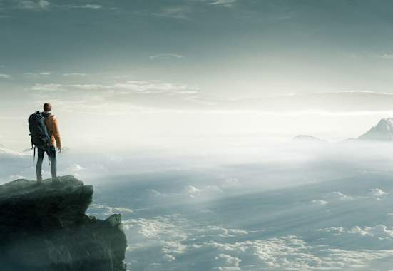 Stockfoto Bergsteiger