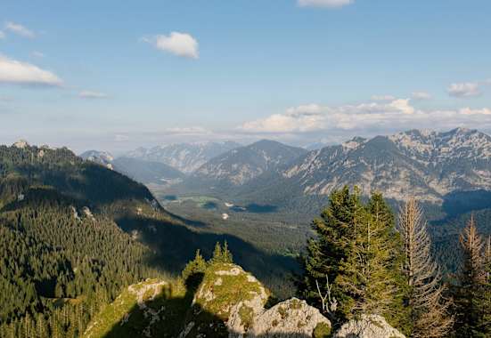 Blick über die Ammergauer Alpen