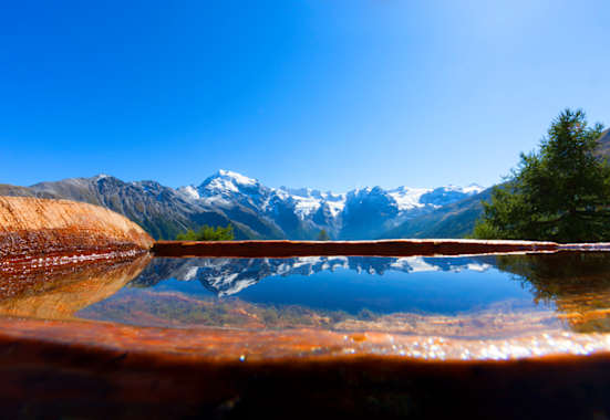 Archaikweg in Südtirol: Blick in die Ortlergruppe