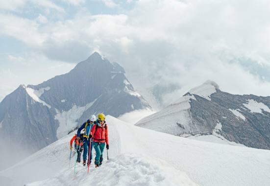 Auf dem Weg zur Durier Hütte in der Mont Blanc Gruppe.