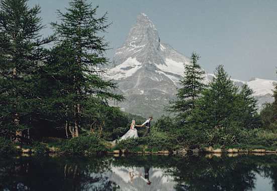 Hochzeit vor der Kulisse des Matterhorns