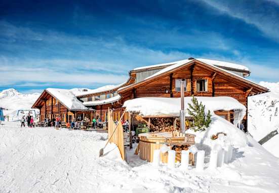 Die Berghütte Maseben bietet Unterschlupf. 