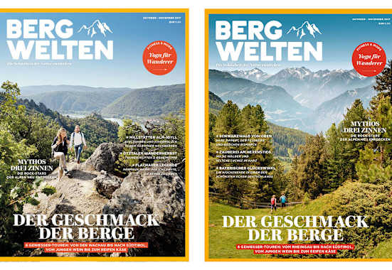 Cover: Bergwelten Österreich und Bergwelten Deutschland (Oktober/November 2017)