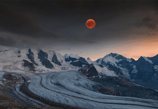 Der Blutmond über den Alpen hat das Interesse vieler Bergwelten-User geweckt