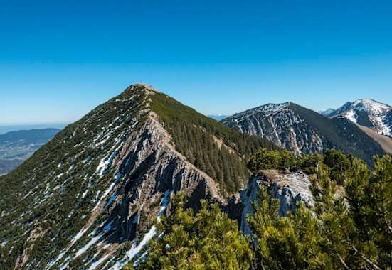 Grat und Gipfel der Brecherspitz in den Schlierseeer Alpen, Bayern