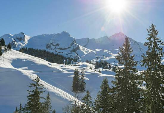 Winterlandschaft rund um Brisen in Nidwalden