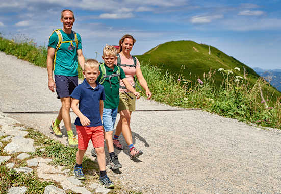 Der Burmiweg an der Kanzelwand ist für Familien genau das Richtige.