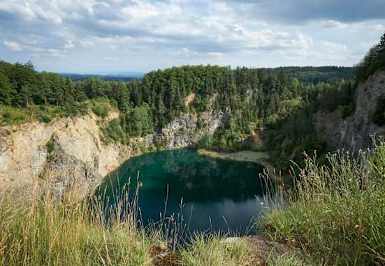Vom einstigen Vulkan ist nicht mehr viel übrig geblieben. Der Krater Höwenegg bei Immendingen