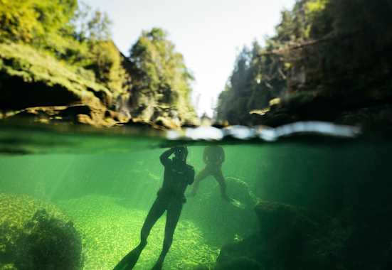Tauchen in der Traun