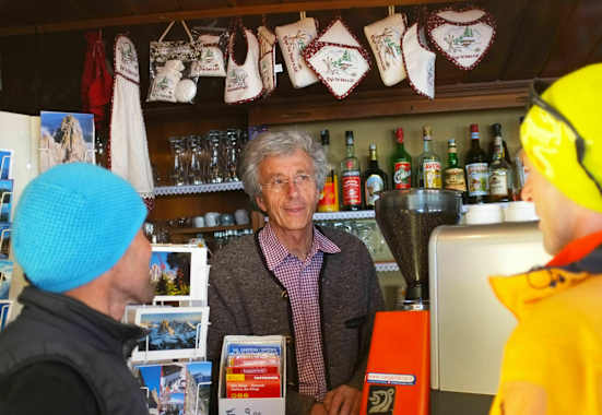 Enrico „Heini“ Demetz von der Toni-Demetz-Hütte in den Dolomiten