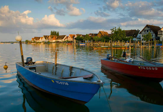 Hafen von Ermatingen: ViaRhenana – von Kreuzlingen nach Steckborn im Kanton Thurgau