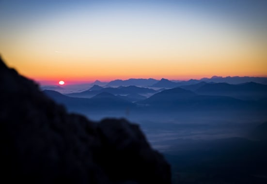 Blick über die Weiten der Alpen