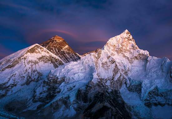 Mount Everest und Lhotse