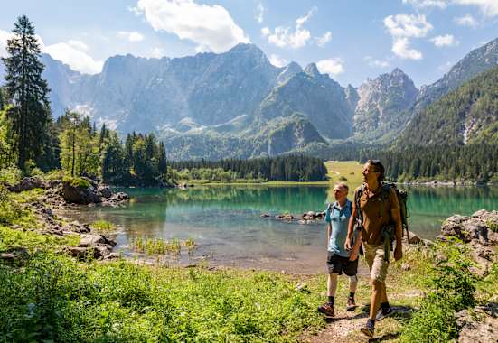 Der Obere Weißenfelser See (Lago di Fusine)