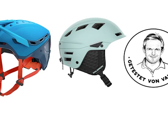 Die Skitourenhelme DYNAFIT TLT und SALOMON MTN LAB