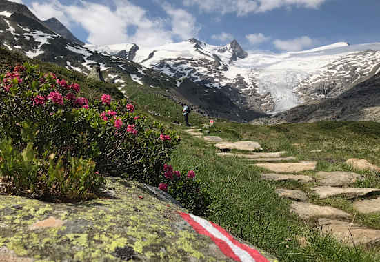 Innergschlöss mit Blick auf den Großvenediger