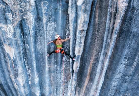 Klettern, steile Felswand, Petzl, NEOX