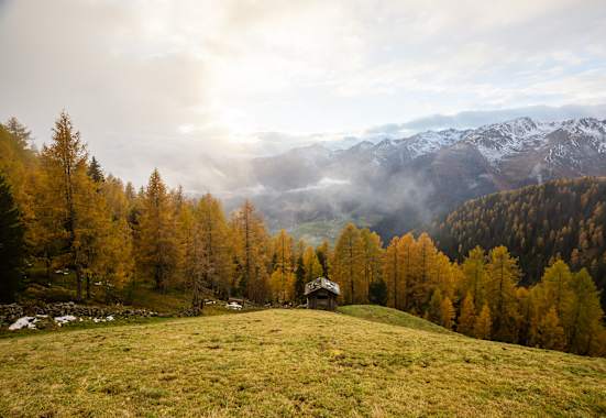 Farbenfroh ist das Gsieser Tal im Herbst.