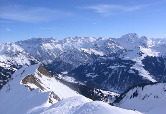 Blick vom Glatthorn gegen das Talende 