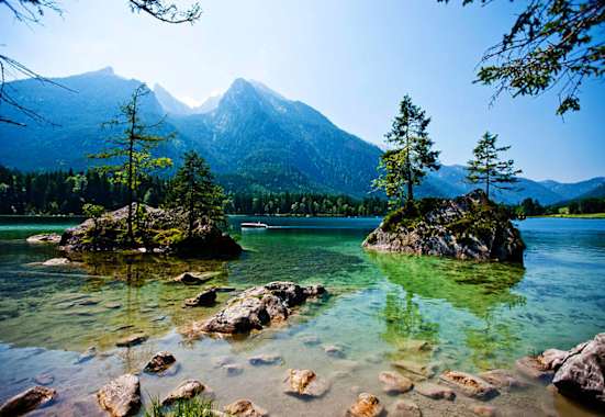 Ramsauer Malerweg: Am Hintersee bei Berchtesgaden in Bayern