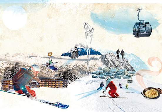 Illustration Bergwelten Mein Wochenende