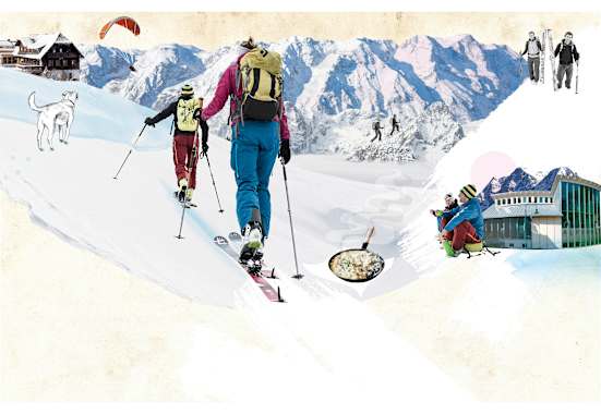 Illustration Bergwelten Mein Wochenende