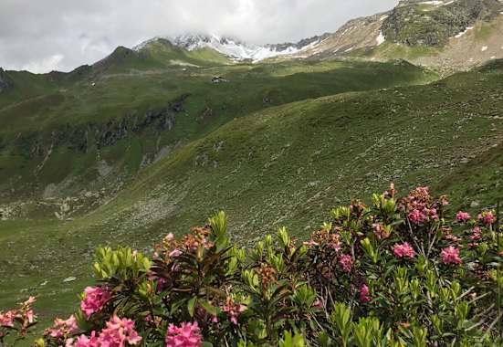 Das Ziel der diesjährigen Aktion „Saubere Berge“ - die Ahornspitze  - verbirgt sich noch in den Wolken.