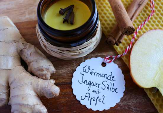 Wärmende Ingwer-Salbe mit Apfel, Chili, Nelke und Zimt