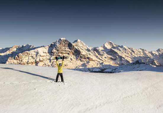 Interlaken: auf der Kleinen Scheidegg mit Blick auf Eiger, Mönch & Jungfrau