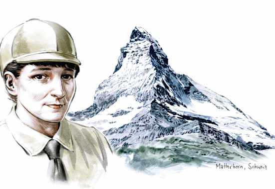 Jeanne Immink und das Matterhorn, Schweiz