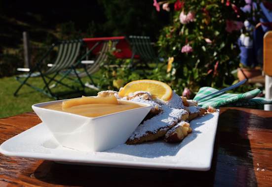 Kaiserschmarrn auf der Gasselhöh' Hütte in den Schladminger Tauern in der Steiermark