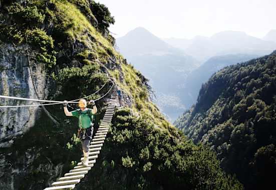 Grünstein Klettersteig mit Hängebrücke
