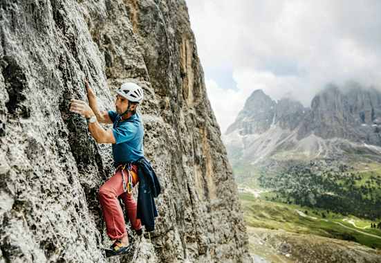 Alpinklettern am Sellajoch, Südtirol