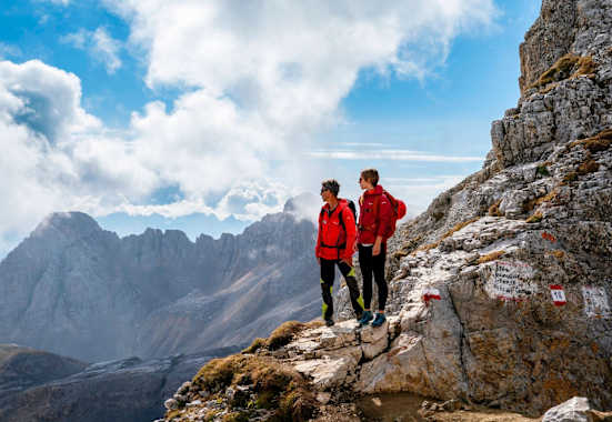 Der Bergführer und sein Gast auf der Gamsstallscharte