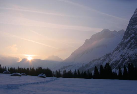 Das Lechquellengebirge im Morgenlicht