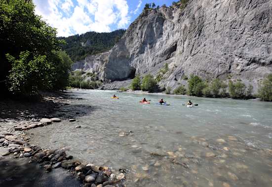 Kajakfahren Vorderrheinschlucht